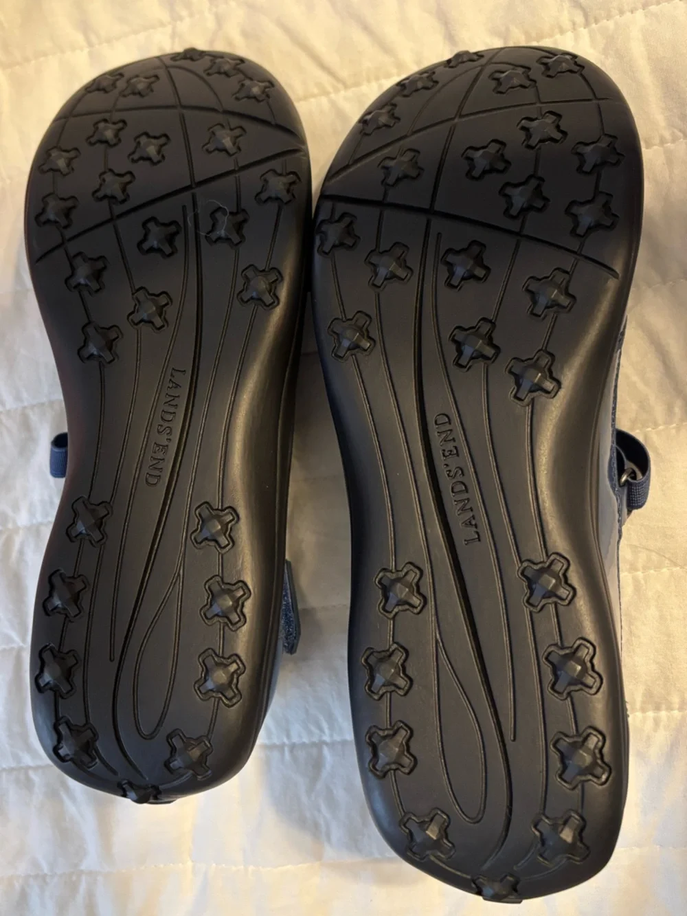 Lands End Mary Jane Blue Comfort Dress Shoe Size 6B‎ New!